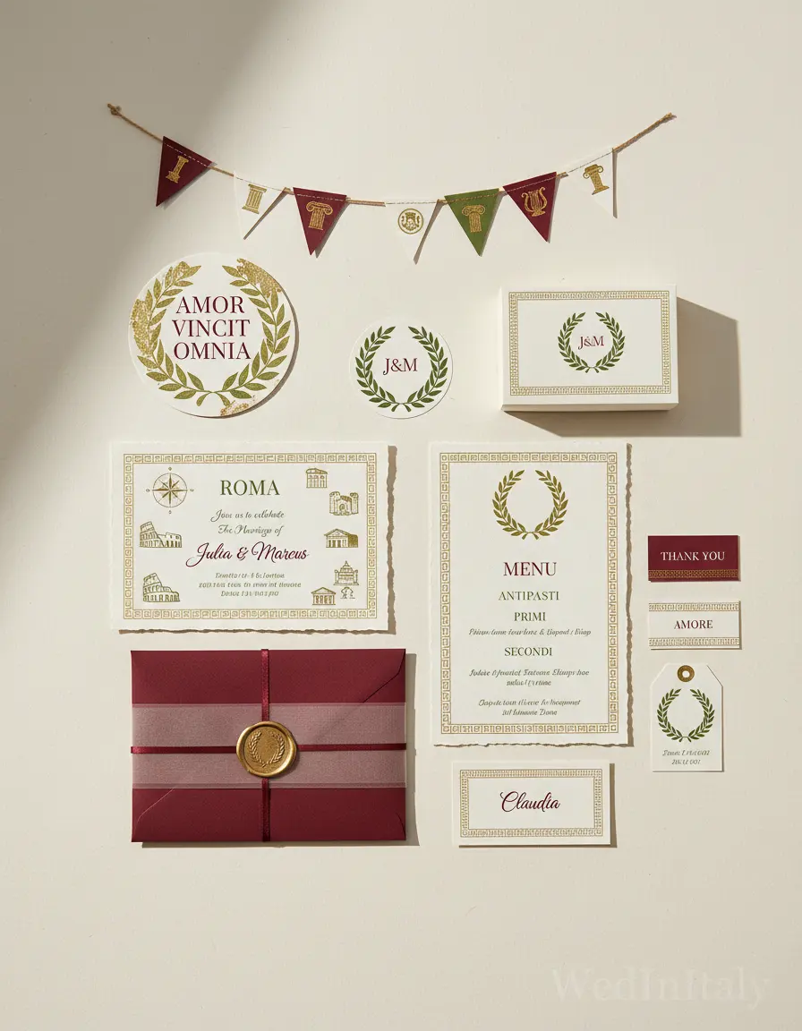 Mappa illustrata — Roma wedding kit