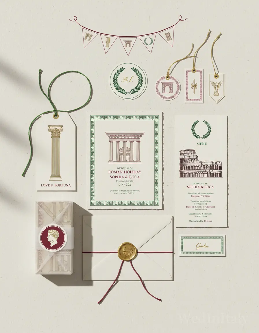 Prospetto architettonico — Roma wedding kit