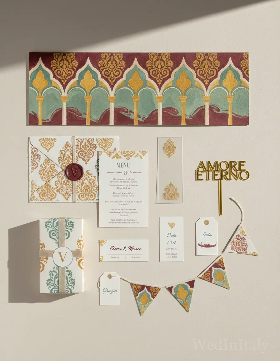 Gouache paesaggio — Venezia wedding kit