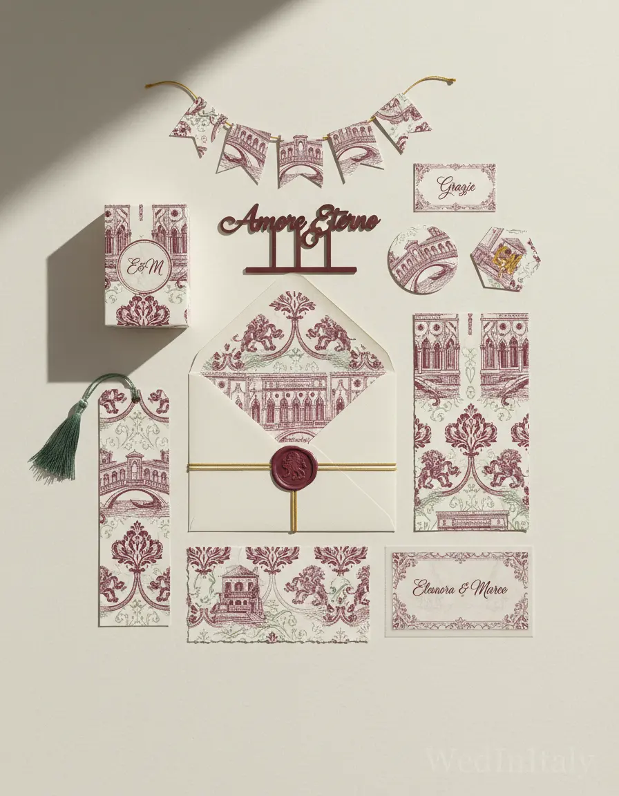 Toile de jouy — Venezia wedding kit
