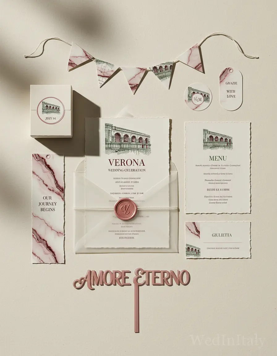 Schizzo a china — Verona wedding kit