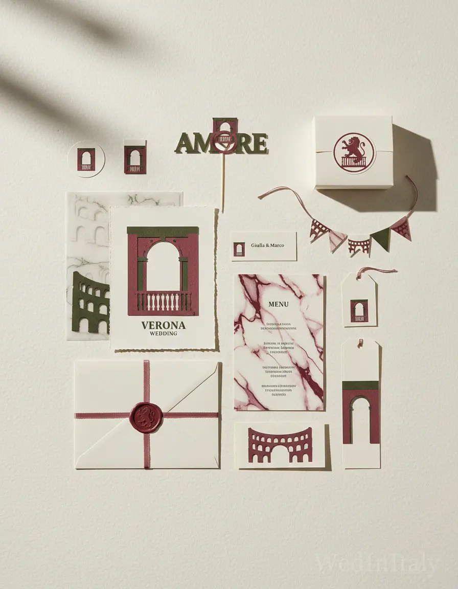 Silhouette ritagliata — Verona wedding kit