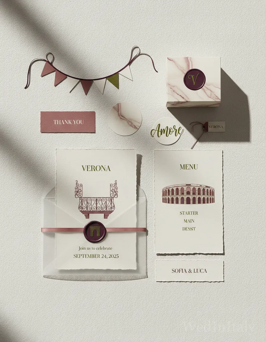 Spina di pesce — Verona wedding kit