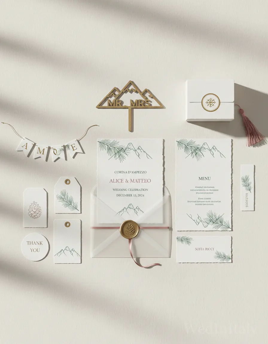 Botanico a linea — Cortina d'Ampezzo wedding kit
