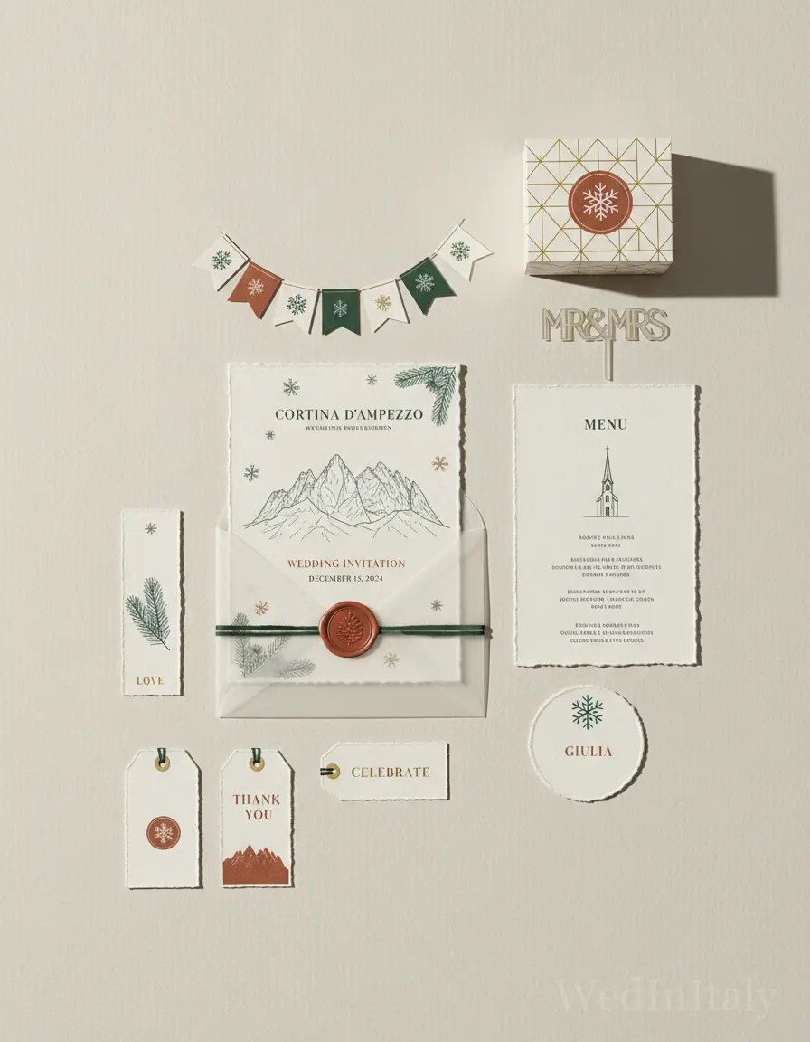 Prospetto architettonico — Cortina d'Ampezzo wedding kit