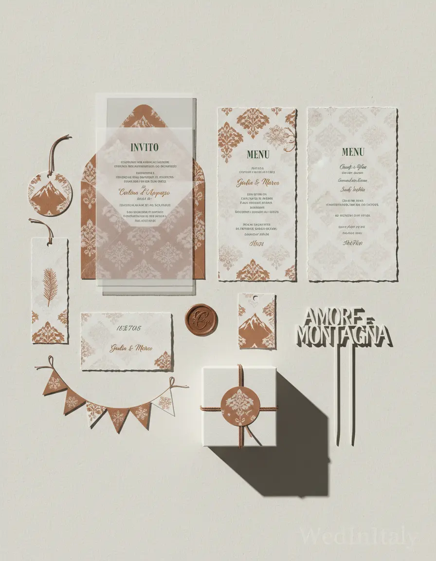 Damascato — Cortina d'Ampezzo wedding kit
