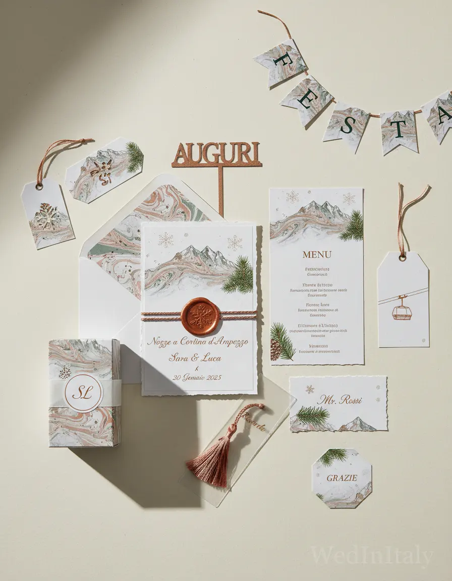 Marmorizzato — Cortina d'Ampezzo wedding kit