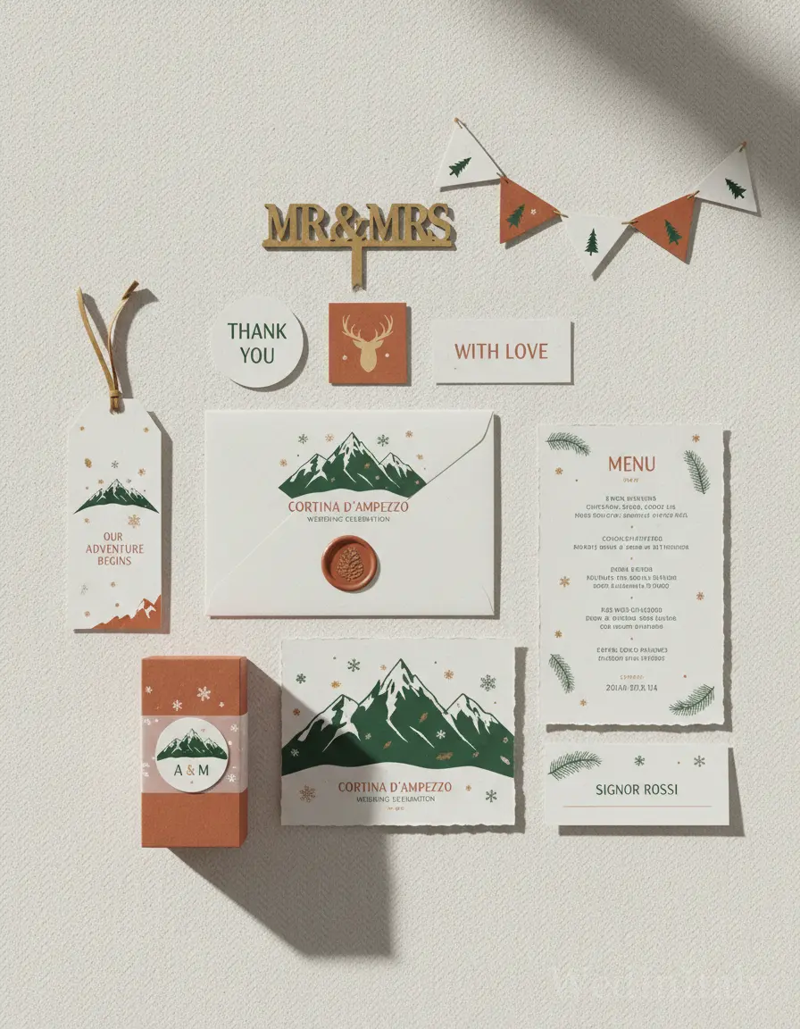 Spina di pesce — Cortina d'Ampezzo wedding kit