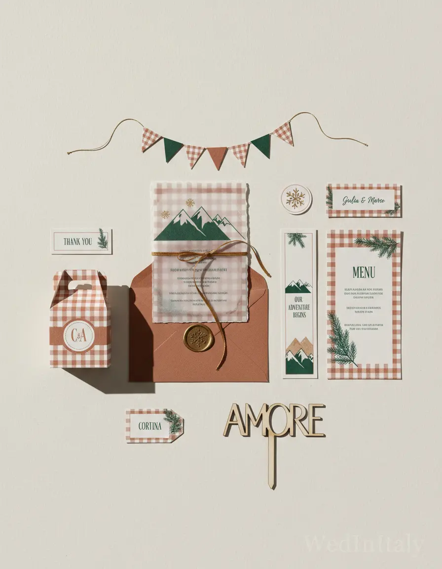 Quadretti — Cortina d'Ampezzo wedding kit