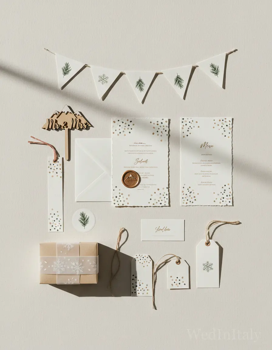 Pois dipinti — Cortina d'Ampezzo wedding kit