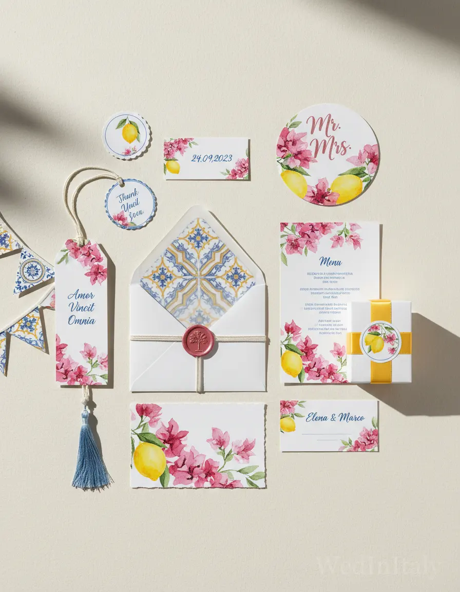 Positano — illustrated wedding kit