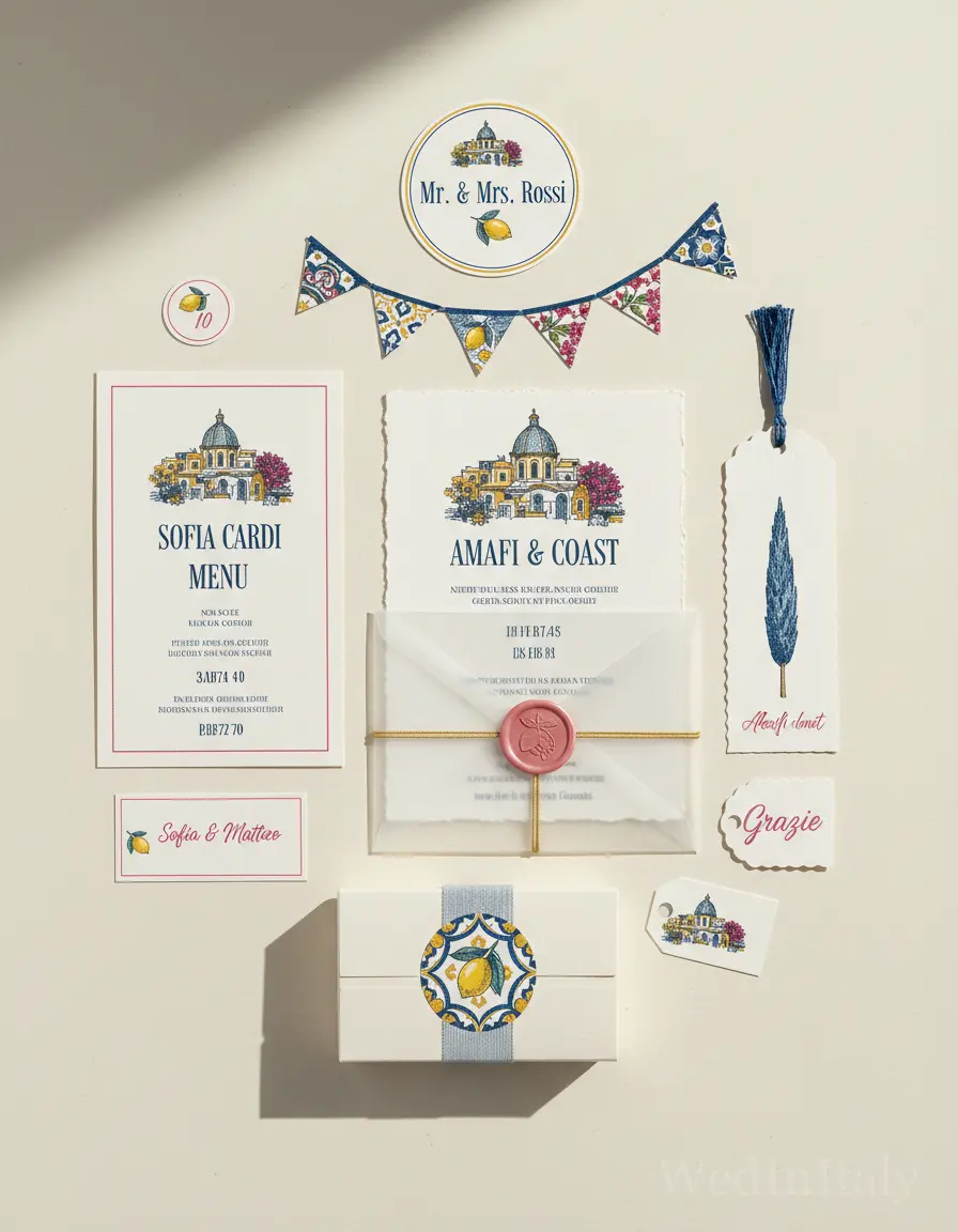 Positano — illustrated wedding kit