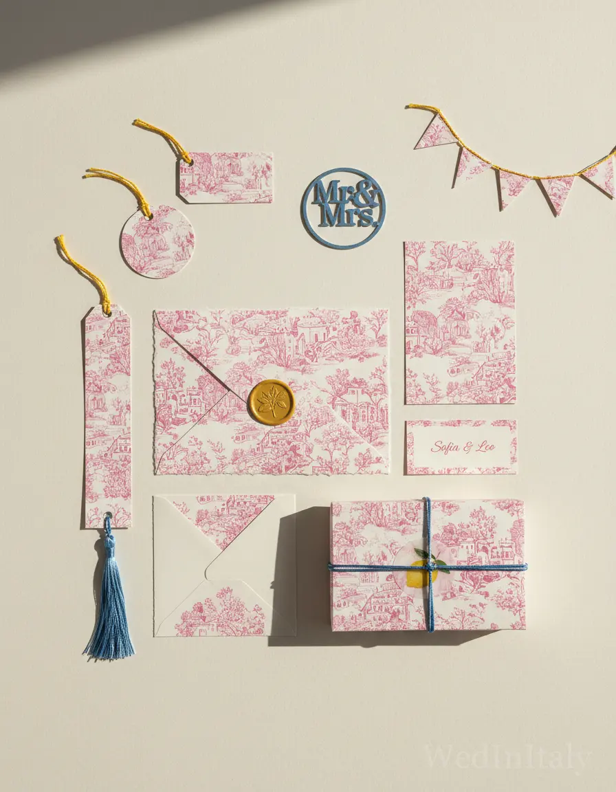 Toile de jouy — Positano wedding kit
