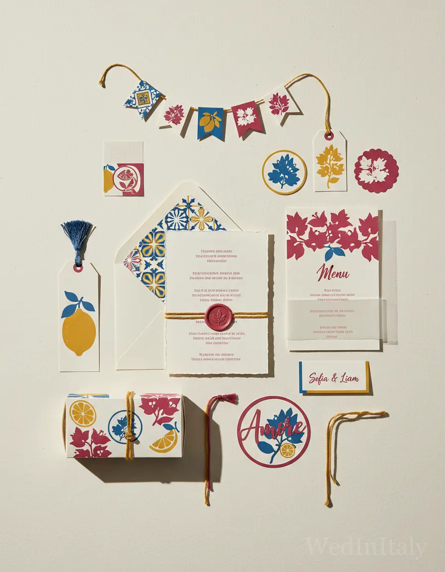 Silhouette ritagliata — Positano wedding kit
