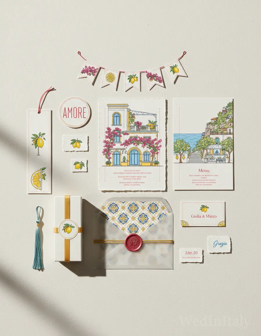 Prospetto architettonico — Positano wedding kit