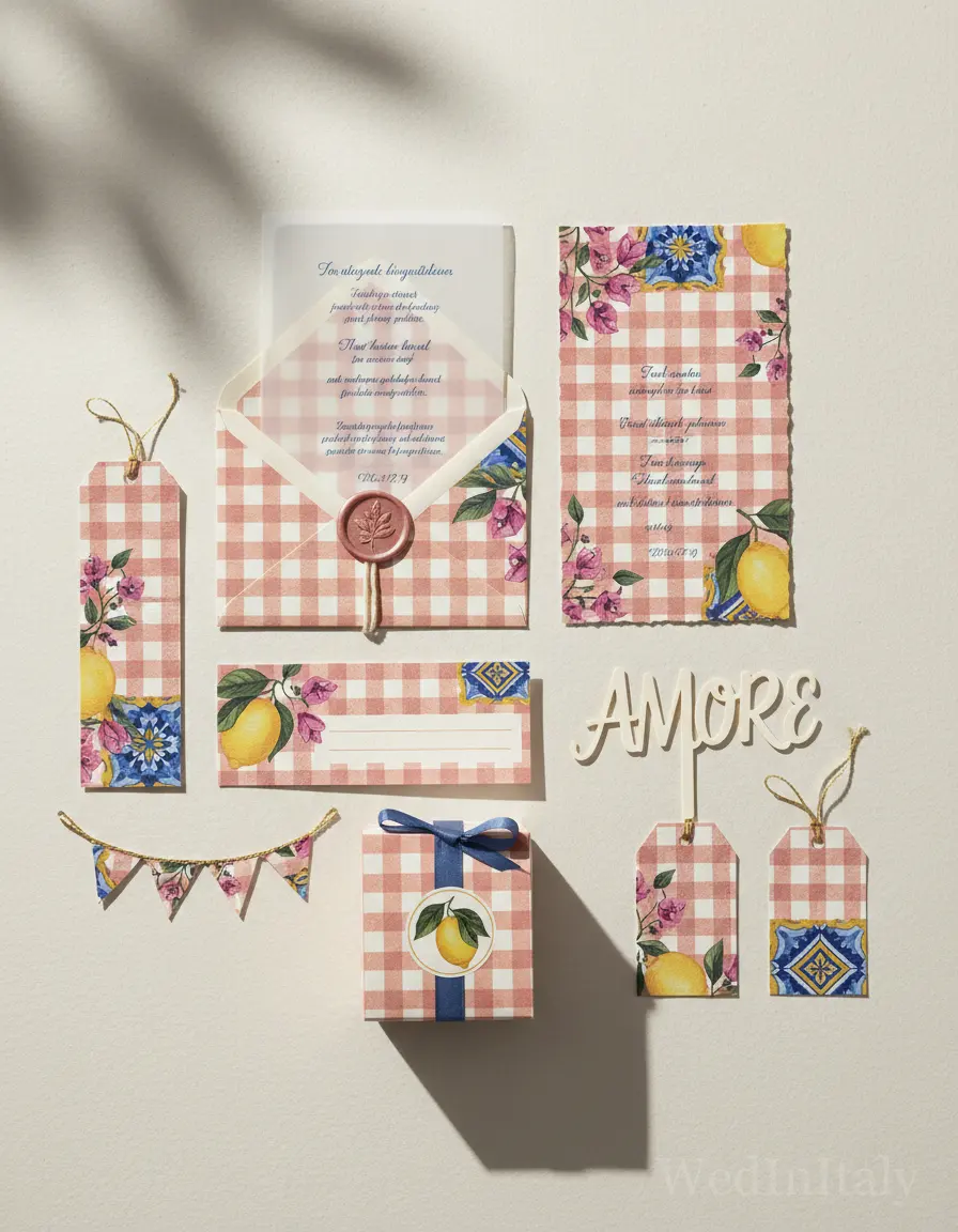 Quadretti — Positano wedding kit