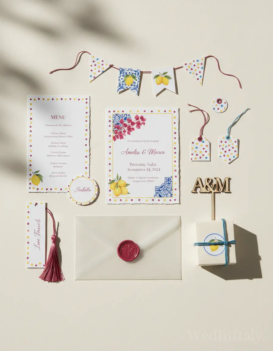 Pois dipinti — Positano wedding kit