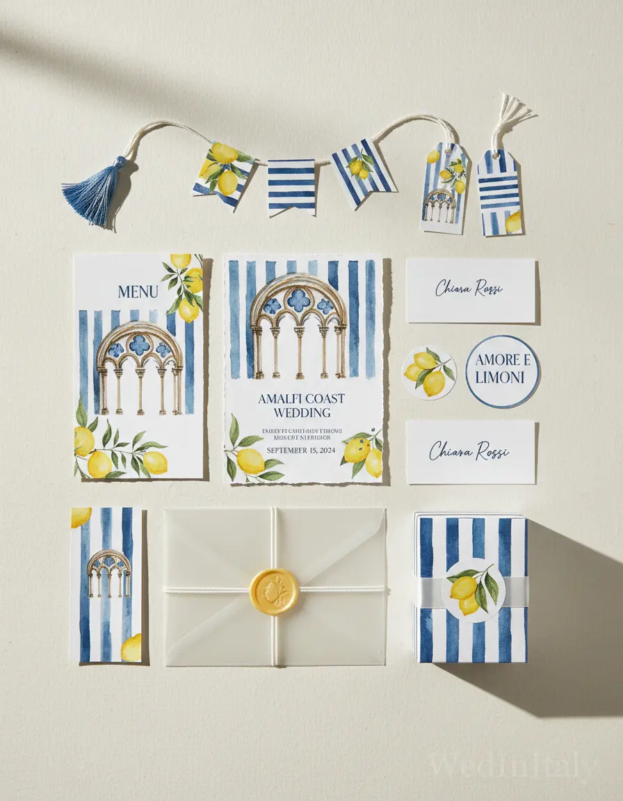 Amalfi — illustrated wedding kit