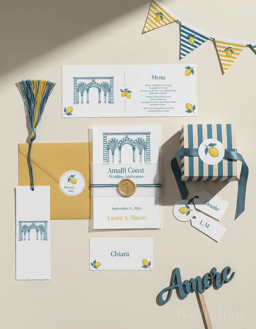 Schizzo a china — Amalfi wedding kit