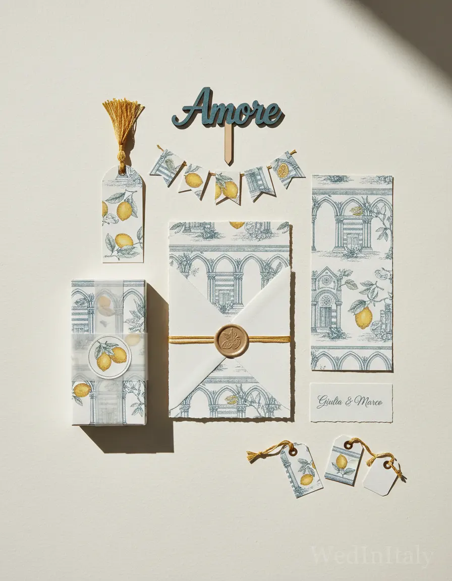 Toile de jouy — Amalfi wedding kit