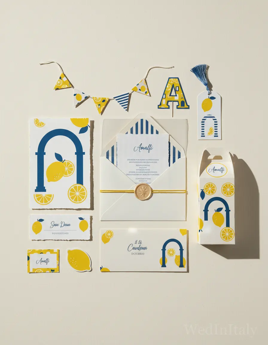 Silhouette ritagliata — Amalfi wedding kit