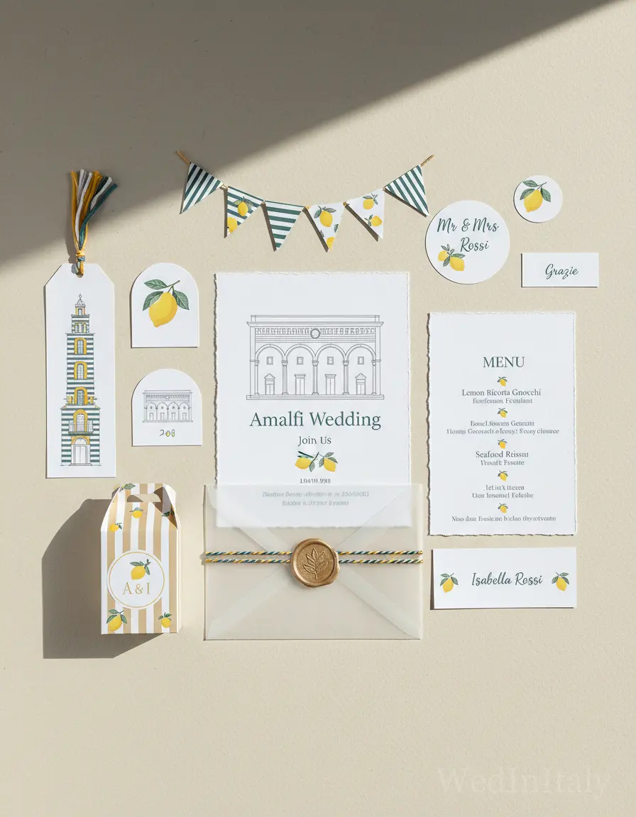 Prospetto architettonico — Amalfi wedding kit