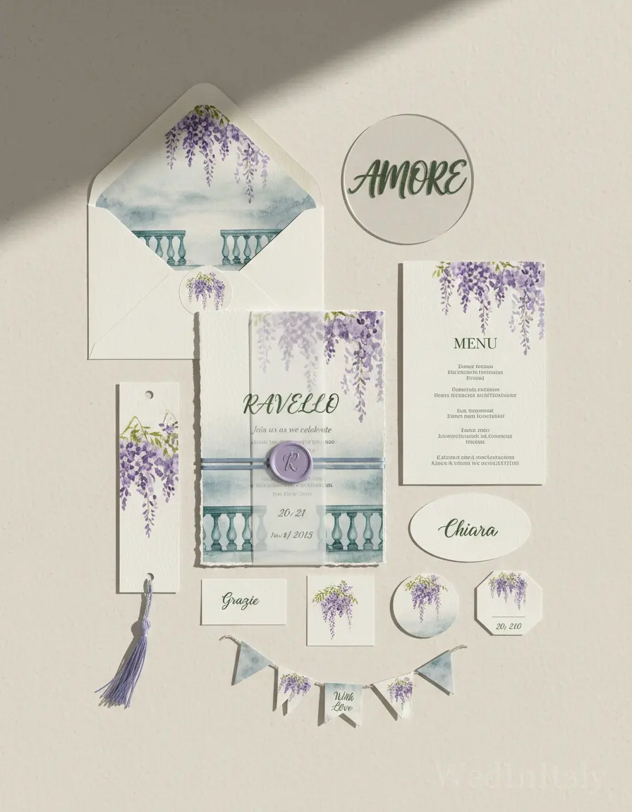 Ravello — illustrated wedding kit