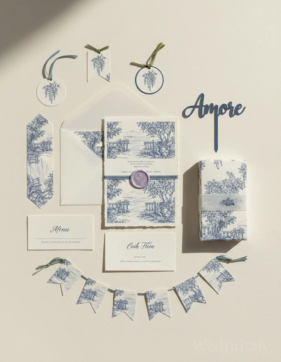 Toile de jouy — Ravello wedding kit