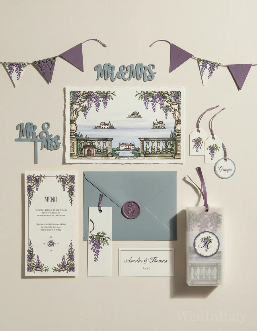Mappa illustrata — Ravello wedding kit