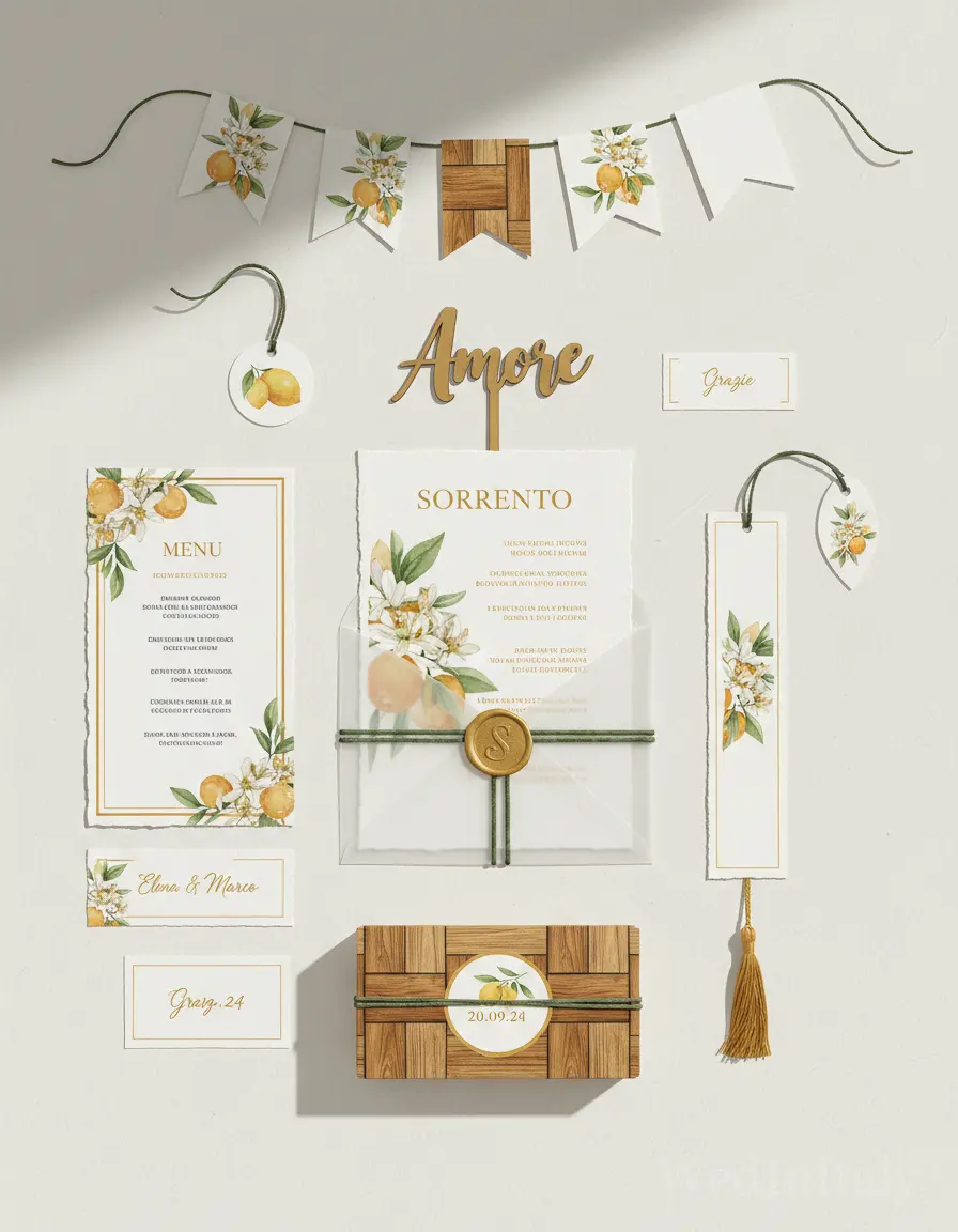 Sorrento — illustrated wedding kit