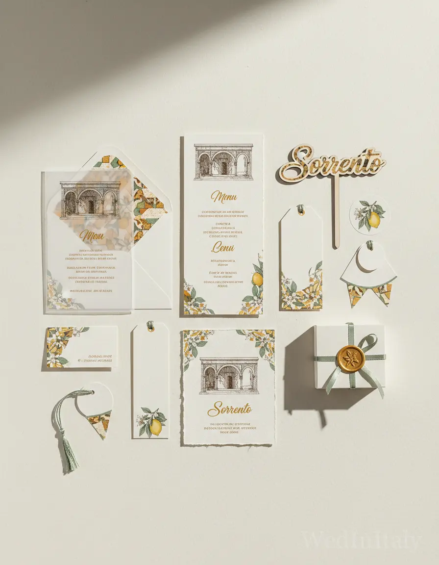 Schizzo a china — Sorrento wedding kit