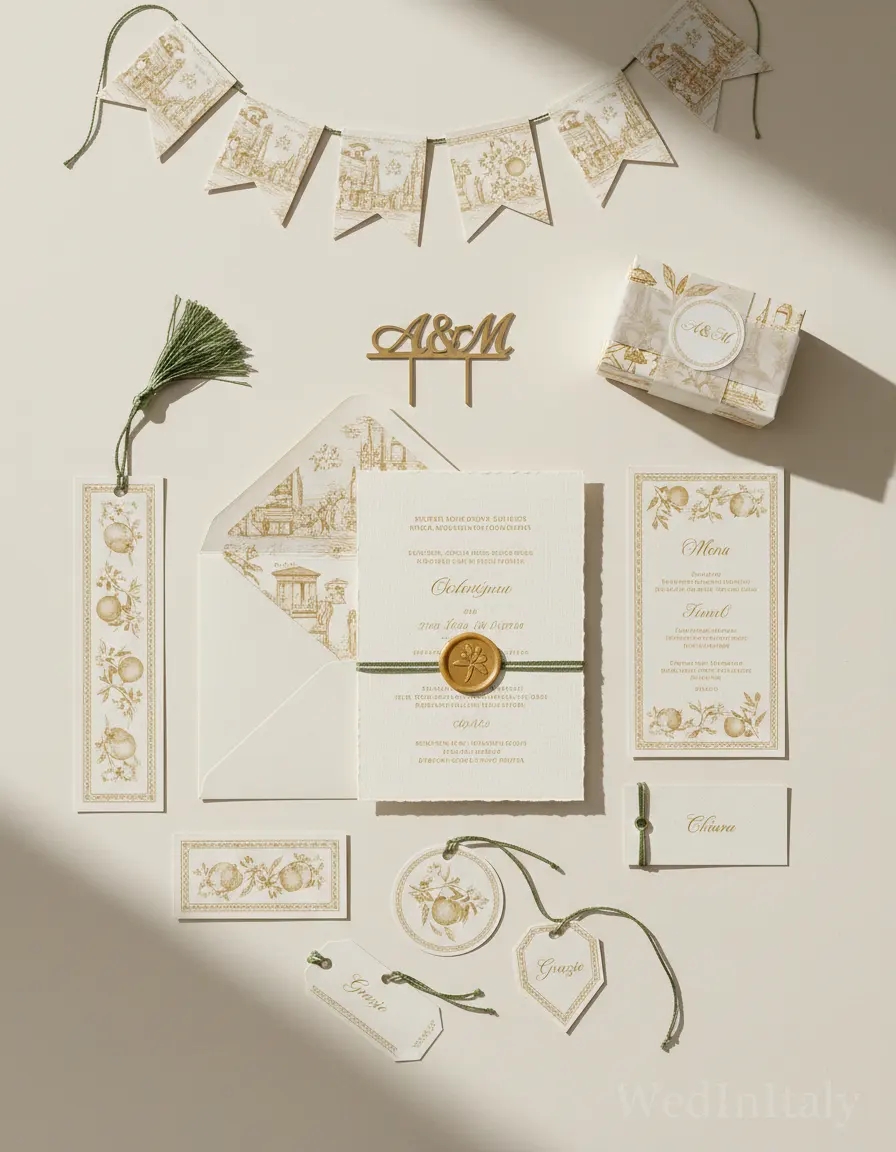 Toile de jouy — Sorrento wedding kit