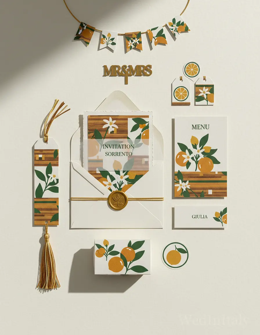 Silhouette ritagliata — Sorrento wedding kit