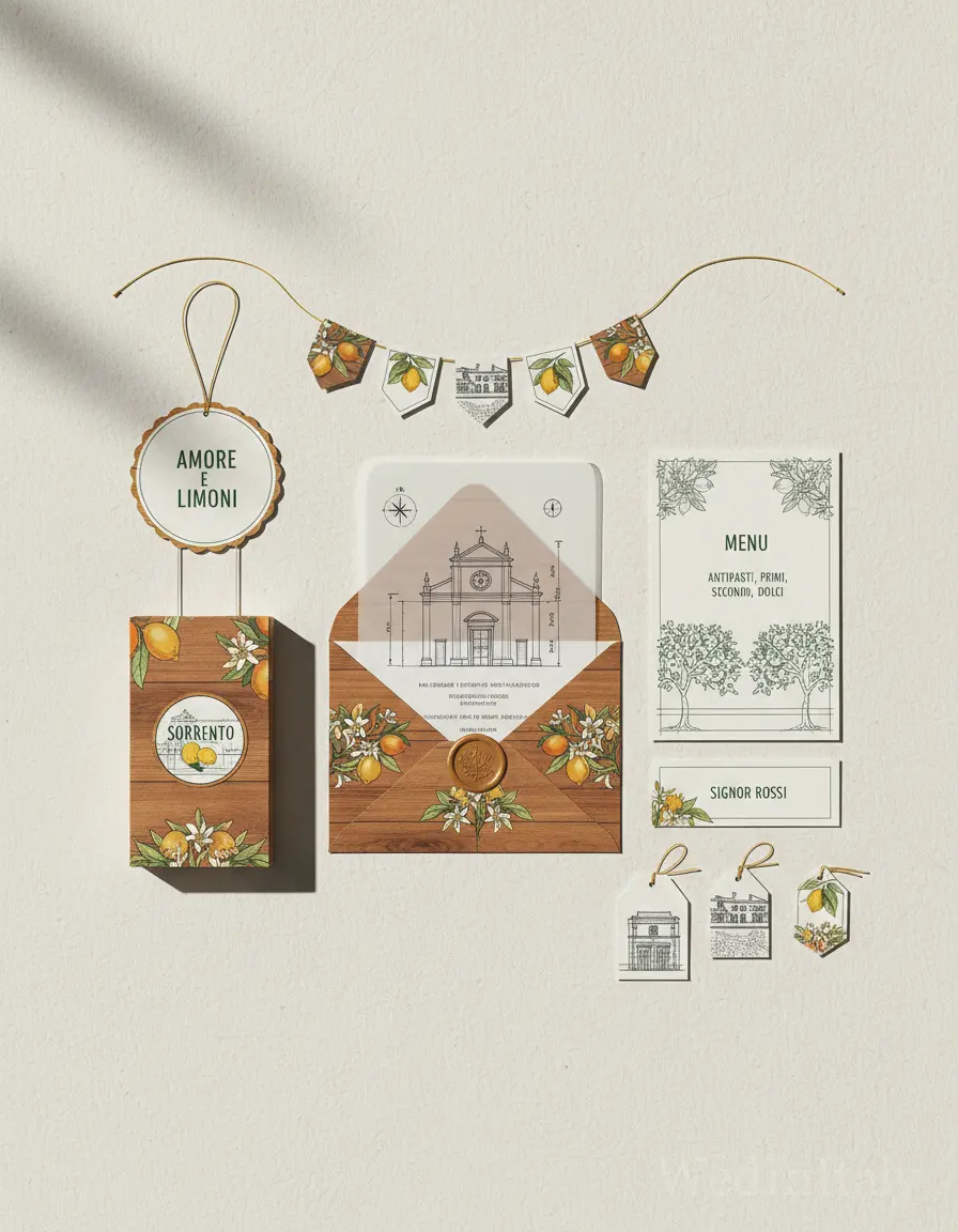Prospetto architettonico — Sorrento wedding kit