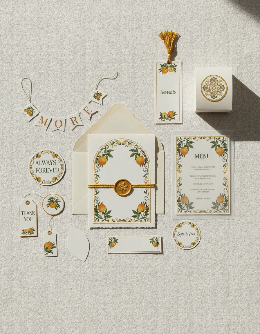 Spina di pesce — Sorrento wedding kit
