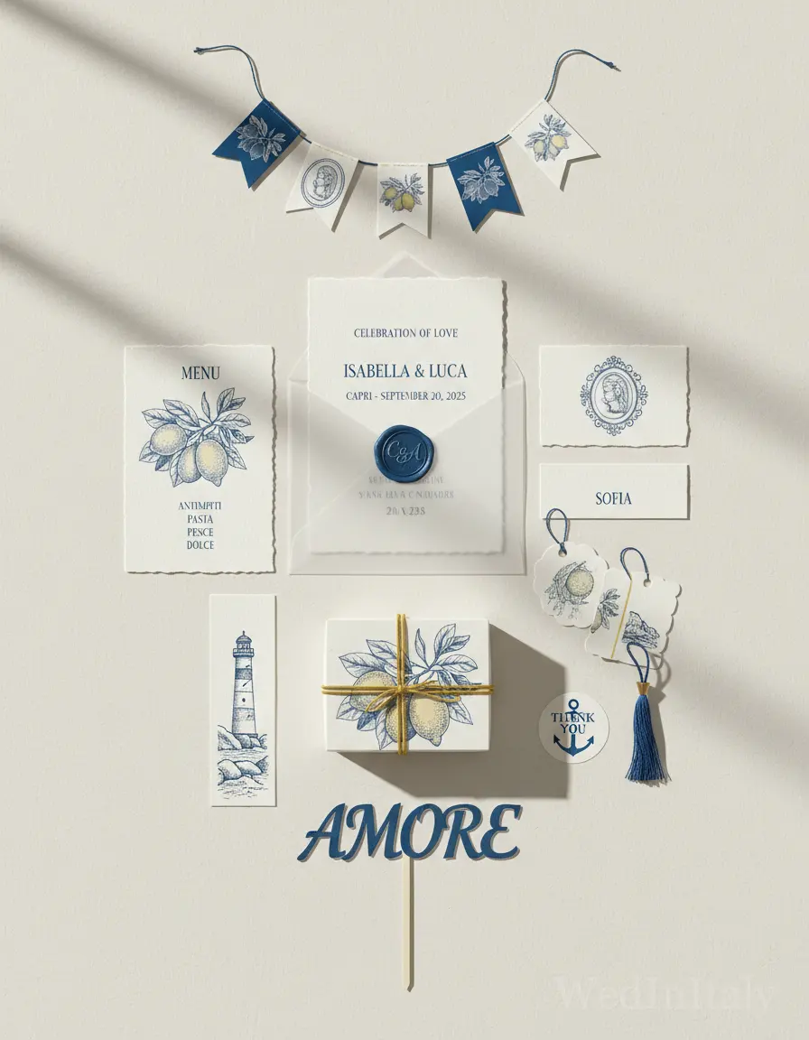 Incisione — Capri wedding kit