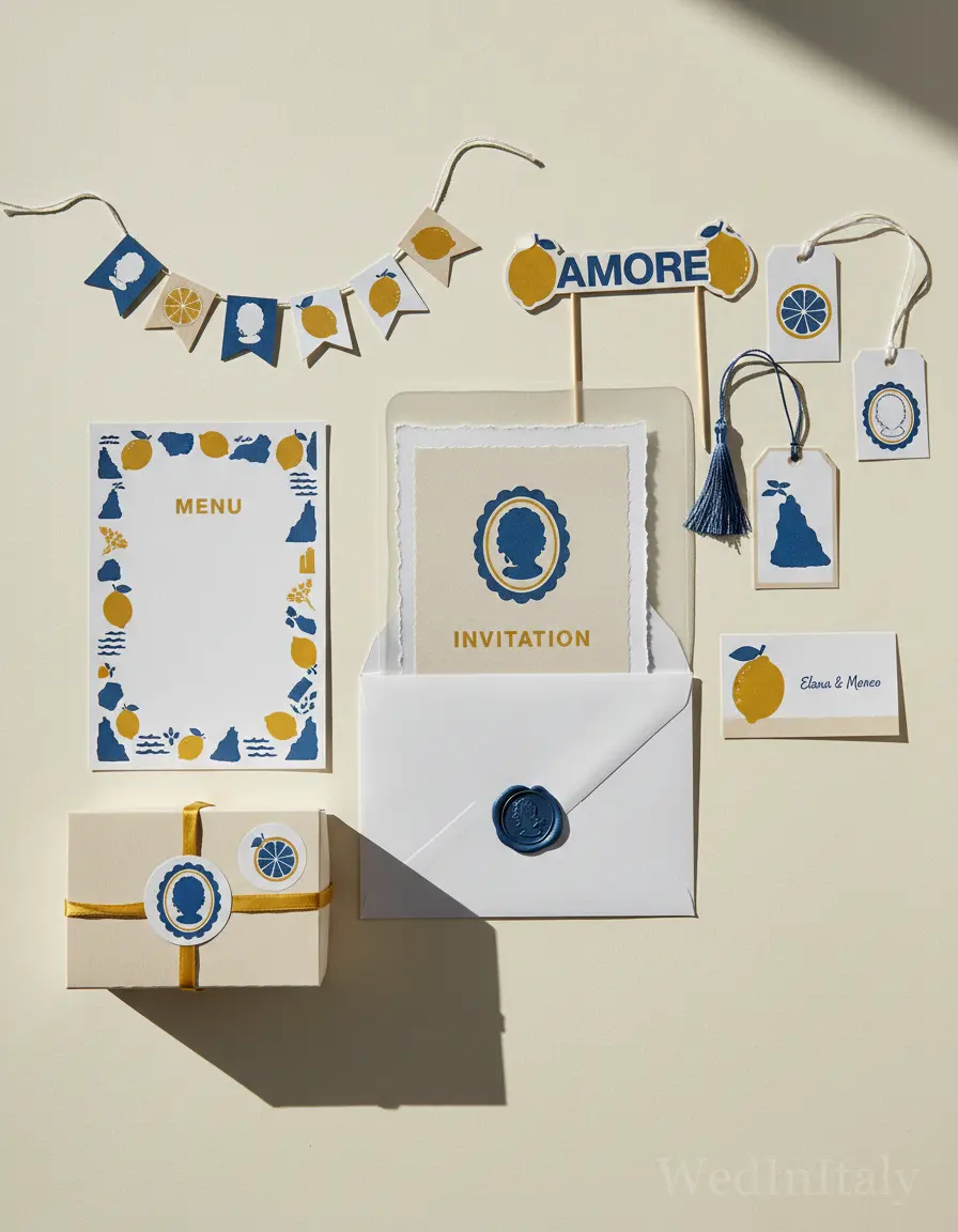 Silhouette ritagliata — Capri wedding kit