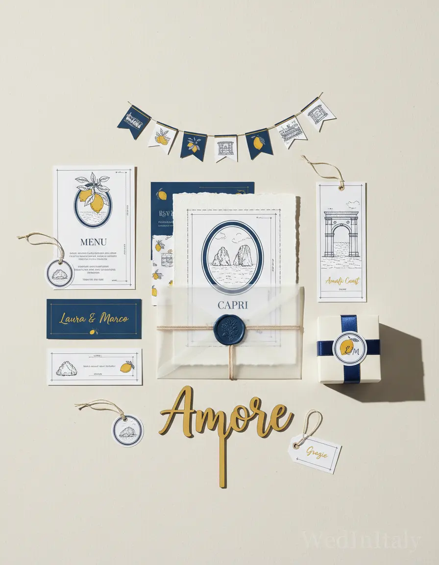Prospetto architettonico — Capri wedding kit