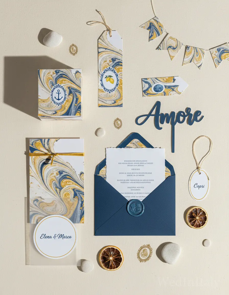 Marmorizzato — Capri wedding kit