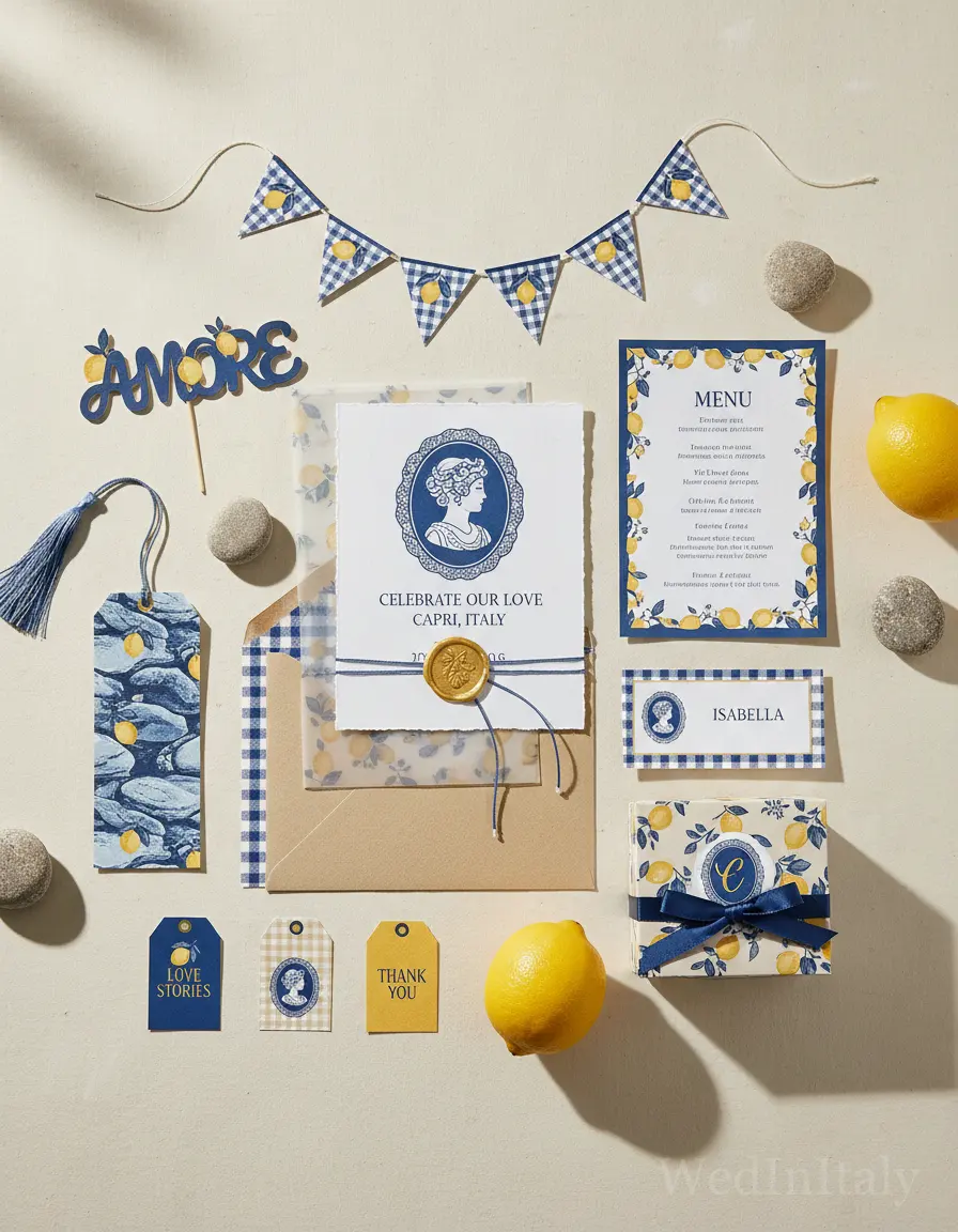 Quadretti — Capri wedding kit