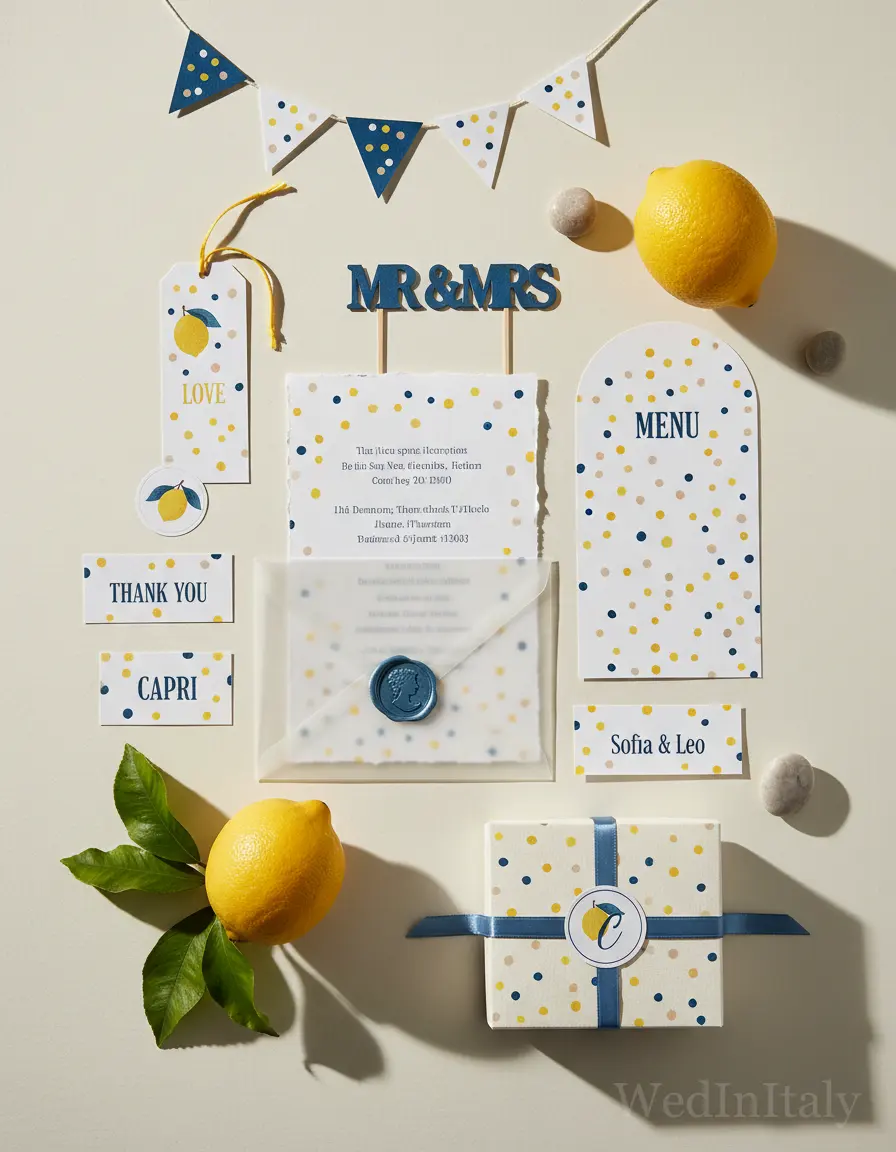 Pois dipinti — Capri wedding kit