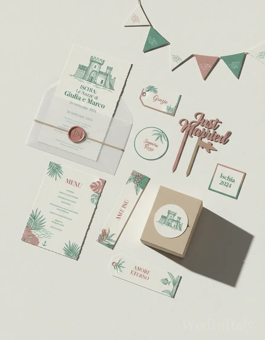 Schizzo a china — Ischia wedding kit