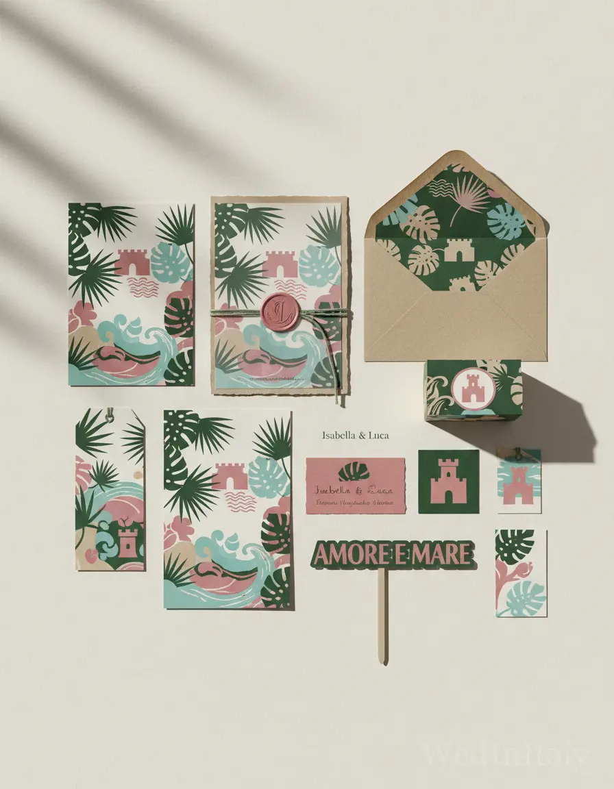 Silhouette ritagliata — Ischia wedding kit