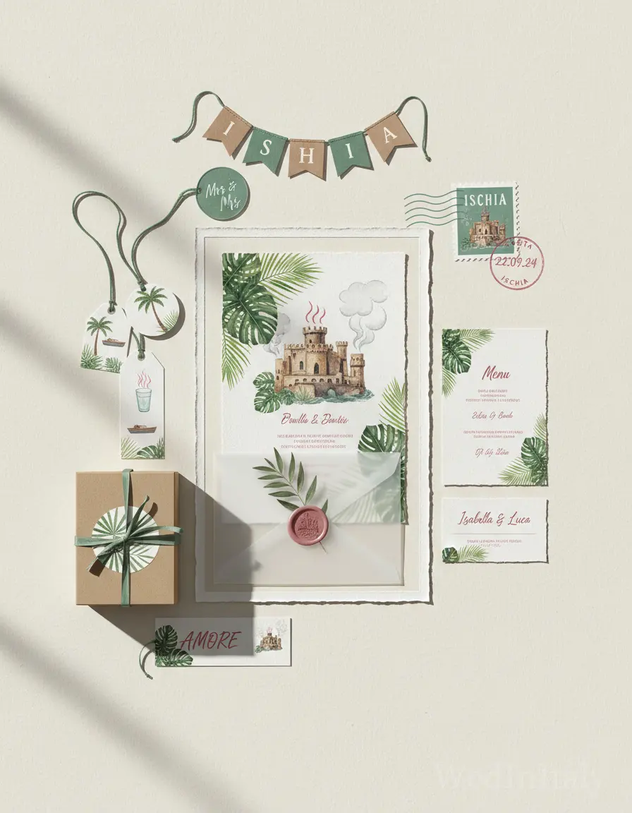 Cartolina vintage — Ischia wedding kit