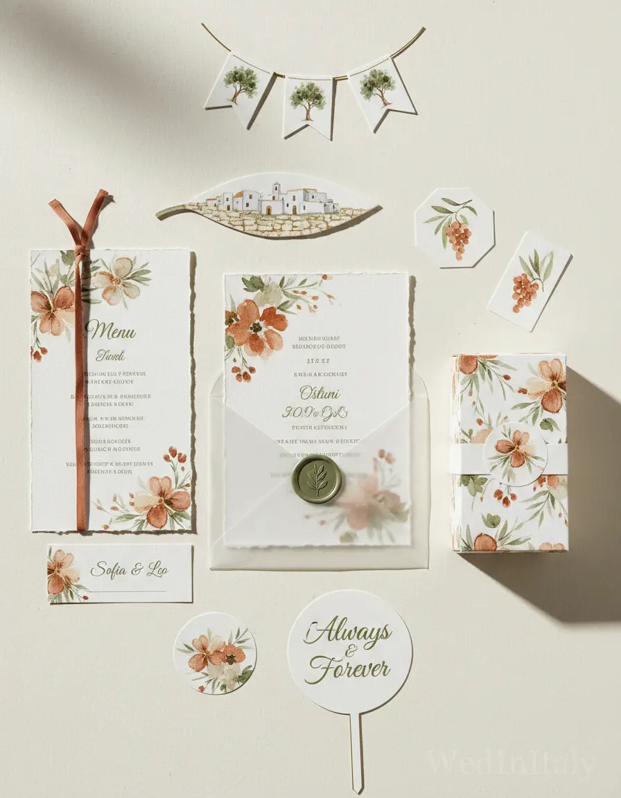 Ostuni — illustrated wedding kit
