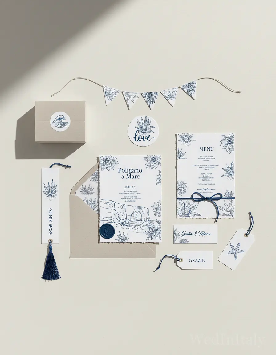 Botanico a linea — Polignano a Mare wedding kit
