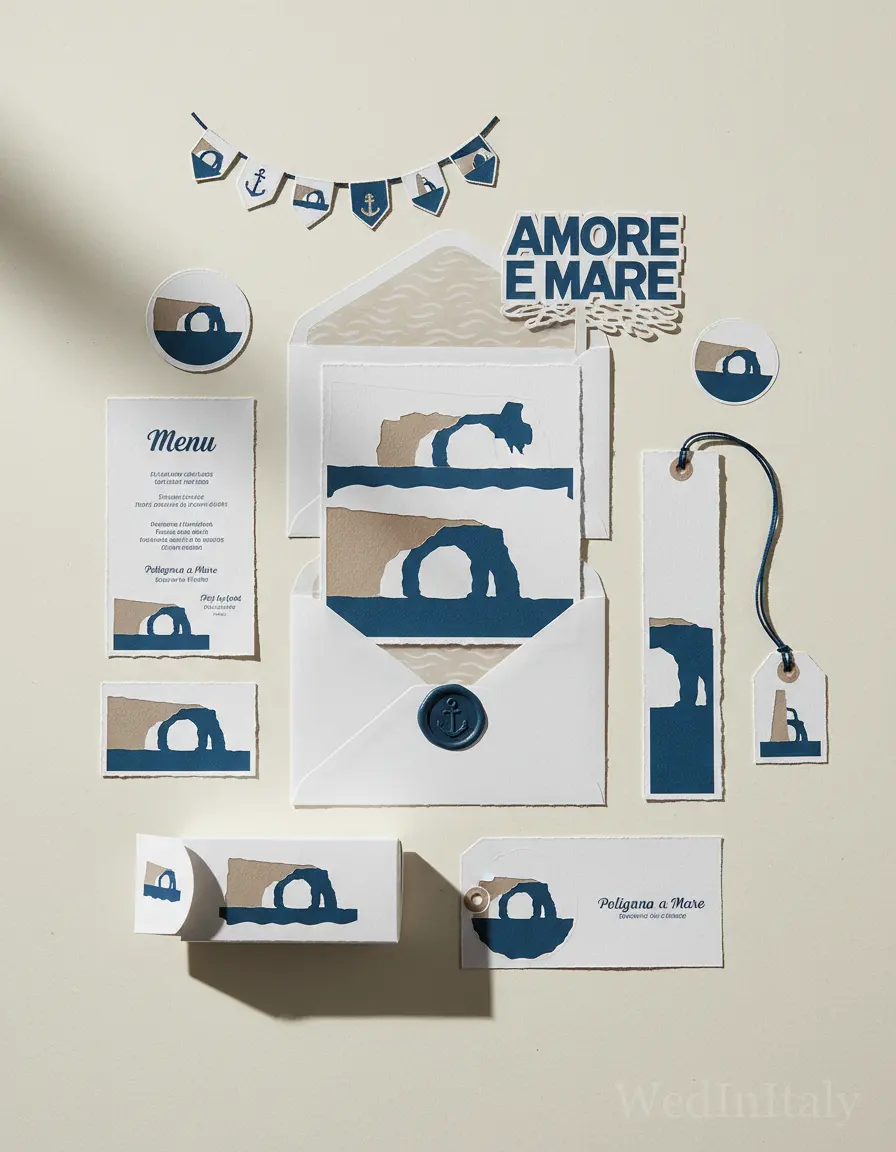 Silhouette ritagliata — Polignano a Mare wedding kit
