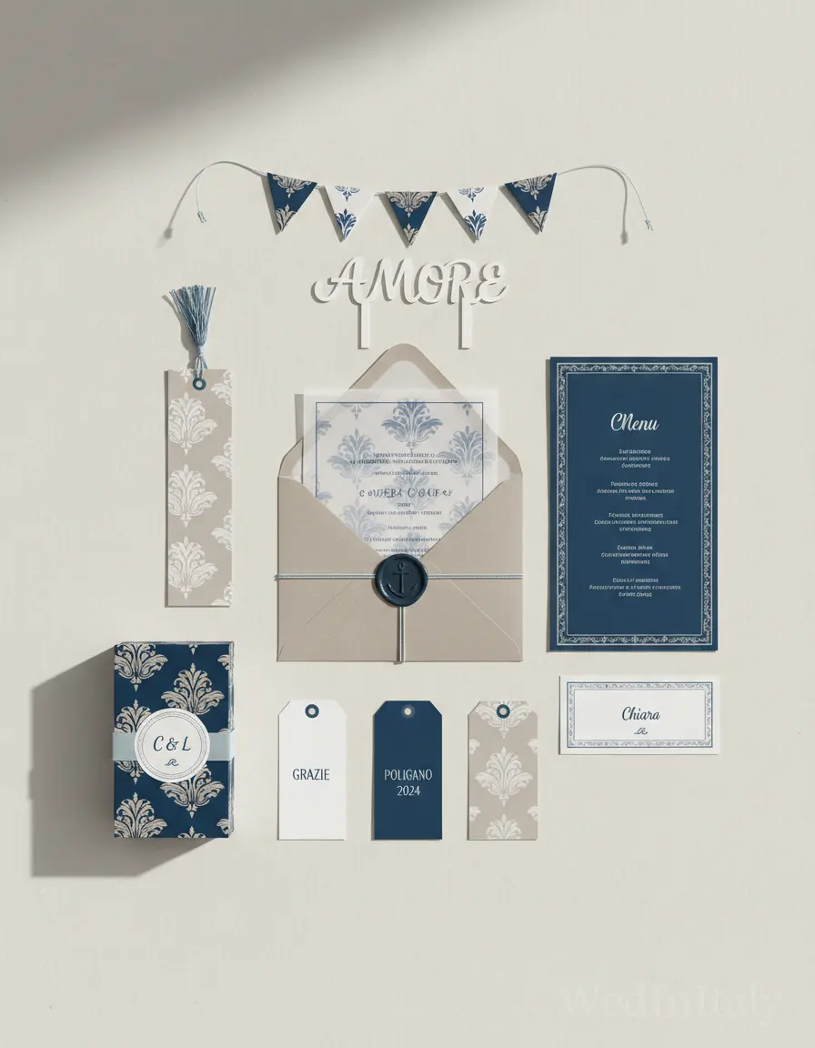 Damascato — Polignano a Mare wedding kit