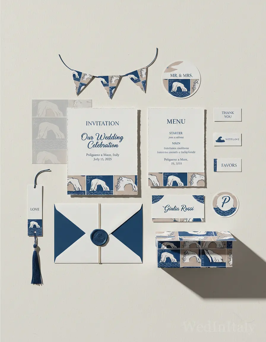 Piastrella — Polignano a Mare wedding kit