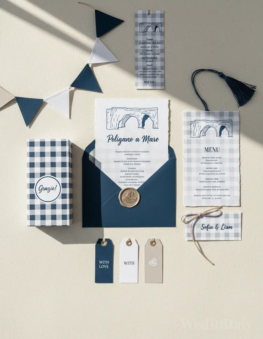 Quadretti — Polignano a Mare wedding kit